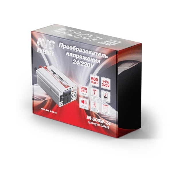 Преобразователь напряжения 24-220v 600W AVS