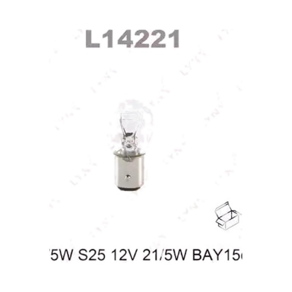 Лампа 12V P21/5W BAY15D LYNXauto