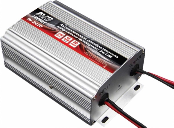 преобразователь напряжения 24-12V (20А) AVS IN-2420