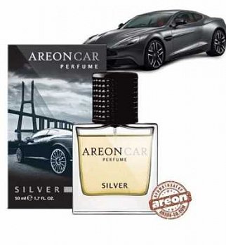 Ароматизатор воздуха AREON "PERFUME "GLASS" 50 ML (Silver / Серебро)