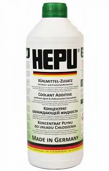 Антифриз HEPU 1.5л (концентрат) 1:1 -40°C зелёный