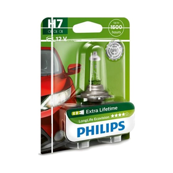 Лампа галоген 12V H7 55W LongerLife Ecovision