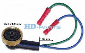 Контактная фишка с проводом  M24x1