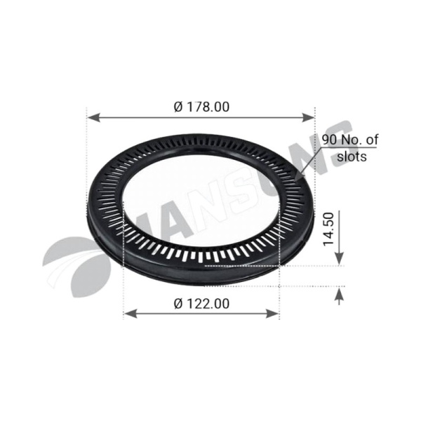 Кольцо ABS 121,5*170*178*14,5мм Z=90 BPW ECO PLUS 3