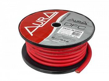 Кабель Акустический  (силовой бескислород медь)красный AURA PCC-535R 2GA цена за 1 метр (20метров)