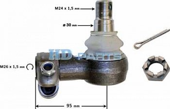 Наконечник рулевой M26*1.5/M24*1.5 L=95 Scania 3/4/P/R/T серия