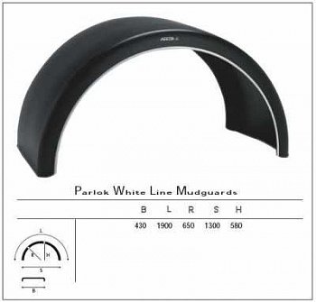 Крыло 430x1900х635 (для одинарных колес) PARLOK