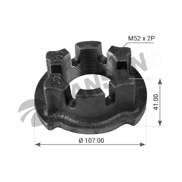 гайка ступицы M52x2/SW80 BPW