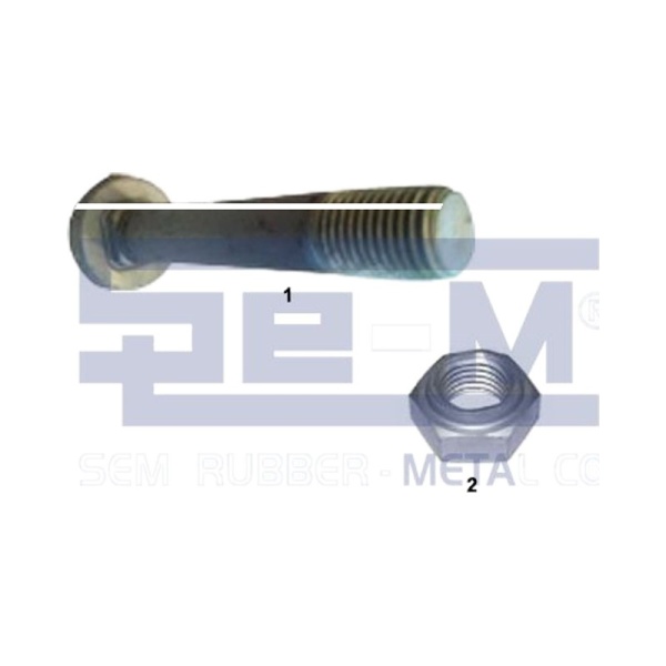 Болт M30x170mm крепления полурессоры BPW Q10.9 (круглая шляпка )
