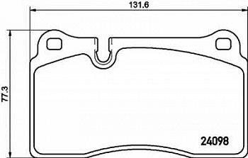 колодки дисковые передние!\ VW Touareg, Land Rover Range Rover