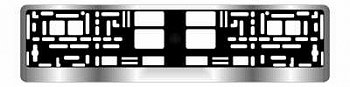 Рамка номерного знака  хром AVS RN-12