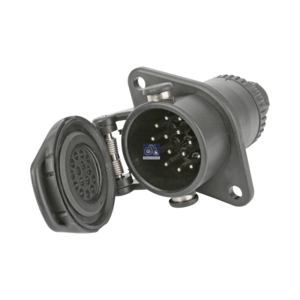 розетка15/15pin, пластик, 24V, DIN-ISO12098