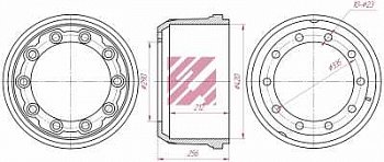 Барабан тормозной 420x215((200)x256 SAF RS/RZ 11242