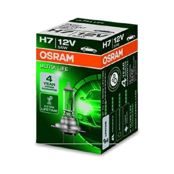 Лампа галоген 12V H7 55W OSRAM Ultra Life (увеличенный срок службы)