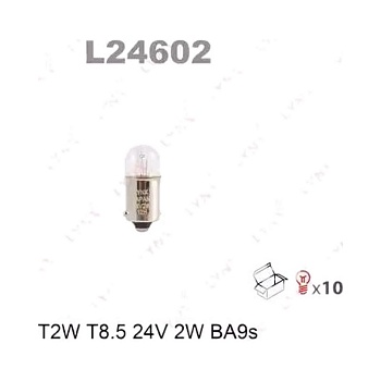 Лампа 24V T2W  панели приборов LYNX