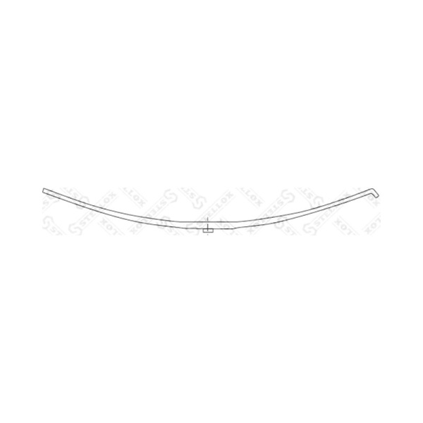 Рессора однолистовая 1/43x75x43 650+600 \ROR