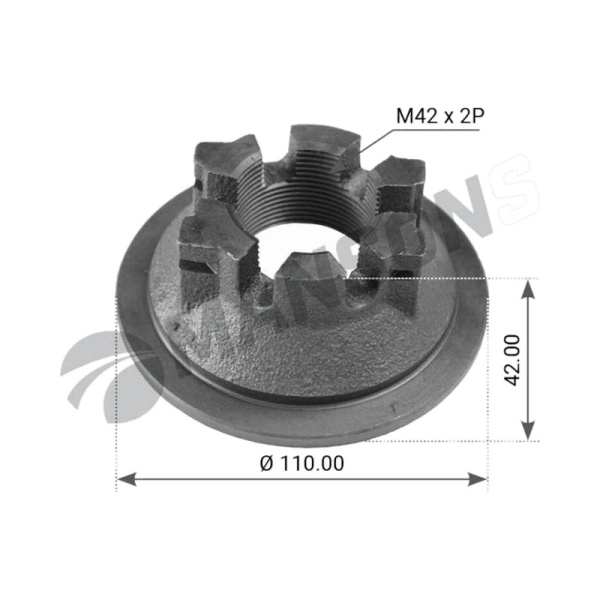 Гайка M42х2/sw65 ступицы BРW