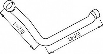 Передняя труба глушителя Scania