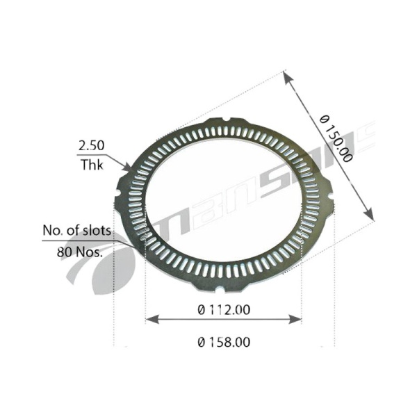 Кольцо ABS GIGANT (GKH1GKH2) 80 teeth