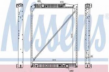 Радиатор системы охлаждения Actros  810x1015x40