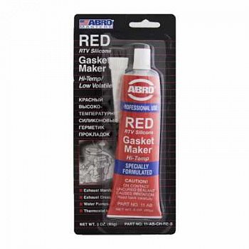 Герметик ABRO 85g силиконовый красный