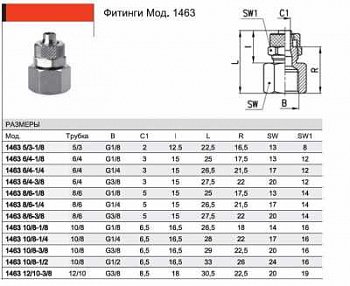 Соединитель (металл) прямой с гайкой / F1/2 - d 10мм