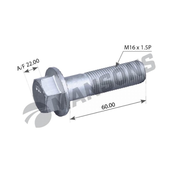 Болт M16x60x1.5