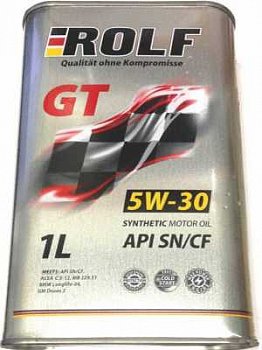 Масло мот. 5W30 ROLF GT SAE API SN/CF 1л синтетическое