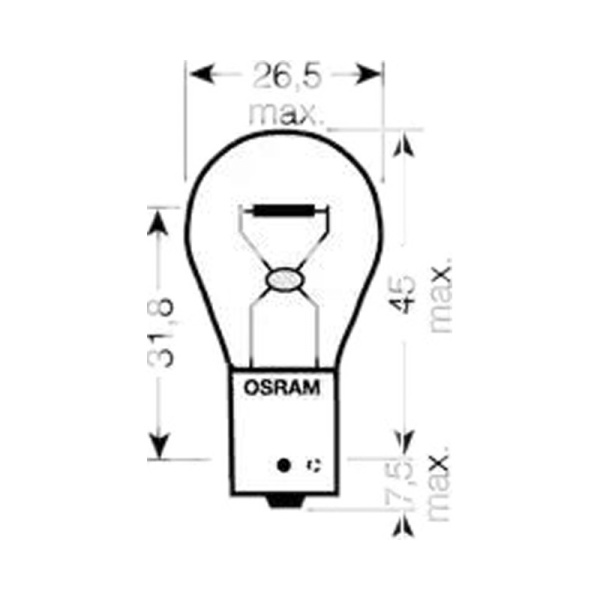 Лампа 12V PY21W BAU15s автолампа (silver vision)