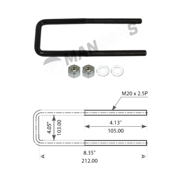 стремянка !с гайкой 102/122xM20x2.5x210-П \Volvo F10