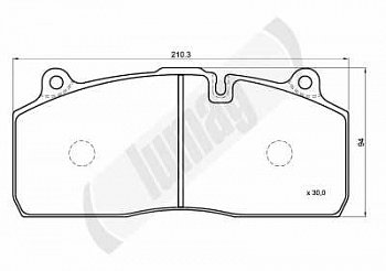 Колодки дисковые 29175 SAF (210x94x30) Haldex