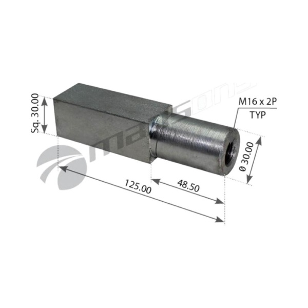 Болт крепления подушки L=129. M16x25 / 940MB/4881N02 BPW