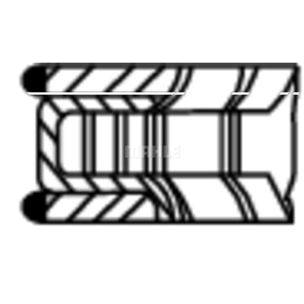 Комплект поршневых колец компрессора D=75.0mm 0.50 (толщ.2.0x2.0x4.0mm) VOLVO/SCANIA/DAF