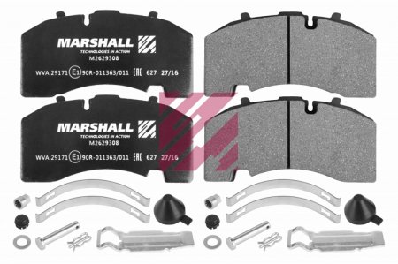 Колодки дисковые 29171 SAF (211x108x30) Knorr с вырезом