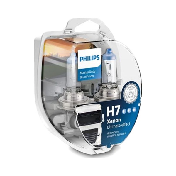 Лампа галоген 24V Н7 70W MasterDuty BlueVision 24V 70W (PX26D) (к-кт 2 шт.)