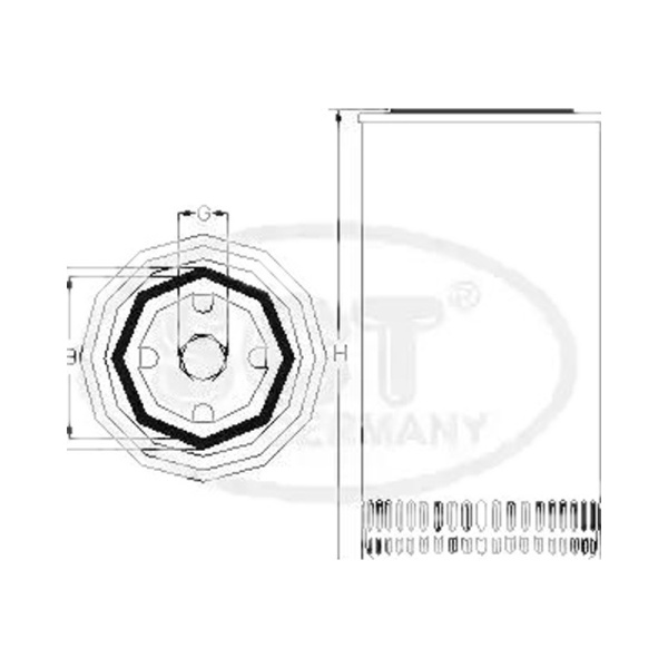 Фильтр масляный DAF95-XF M42*2 H=308.0мм