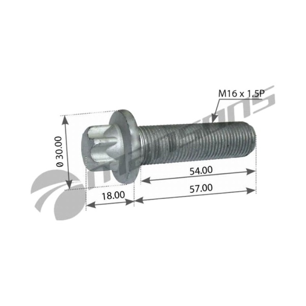 Болт крепления суппорта M 16 x 1,5 x 55 (ROTOS)