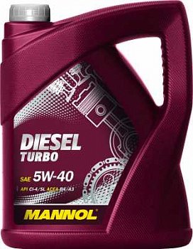 Масло мот. 5W40 Mannol  Diesel Turbo 5w40 CI-4/SL 5л
