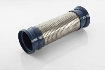 Гофра выхлопной системы 90x285 (цинк) с фланцами