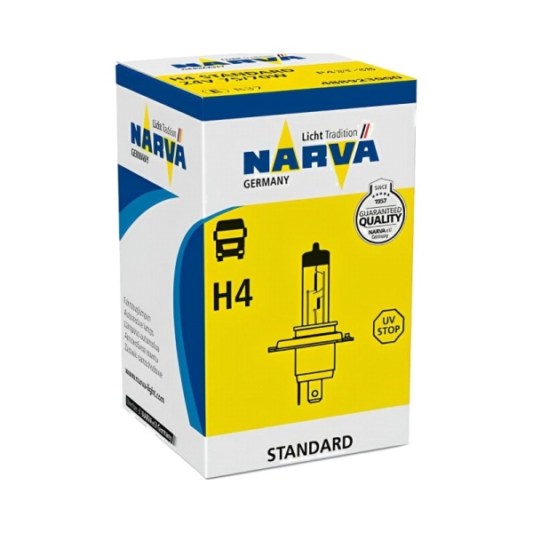 Лампа галоген 24V Н4 75/70W NARVA standart P43T-38