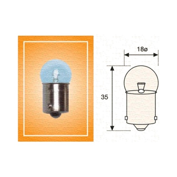 Лампа 24V R10W 10W цокольная габаритная маленькая