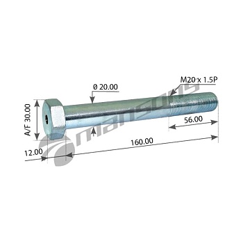 Болт М20x1.5x160 рессоры Рено