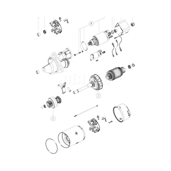 Стартер 24V 4.0KW OM-904 Atego/MB811