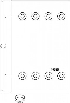 Накладки тормозные 19515 2-рем (300x200) 93252 SAF