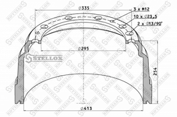 Барабан тормозной 413x190(178)x253 SC