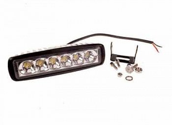 Фара противотуманная "OFF - Road", 6 диодов 18W  160*55*45мм, 12/24V (направленный свет)