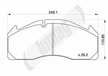 Колодки тормозные 29125 VOLVO FH12/FH16/FL12/FL6/FM9/FM12 T