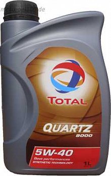 Масло мот. 5W40 TOTAL QUARTZ 9000 1L