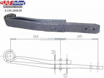 Полурессора. 500x425(305/375)mm 2/44x100mm