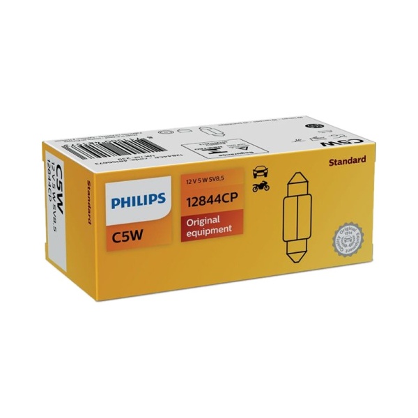 Лампа 12V C5W пальчиковая  SV8.5-8 L=36mm